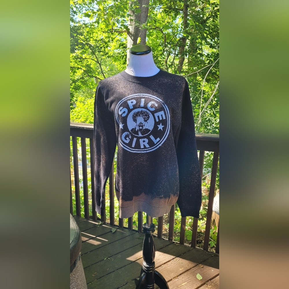 Spice Girl Black and Tan Sweatshirt